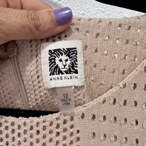 Anne Klein Tan Sheath Midi Dress Halter Sleeveless - Picture 2 of 9